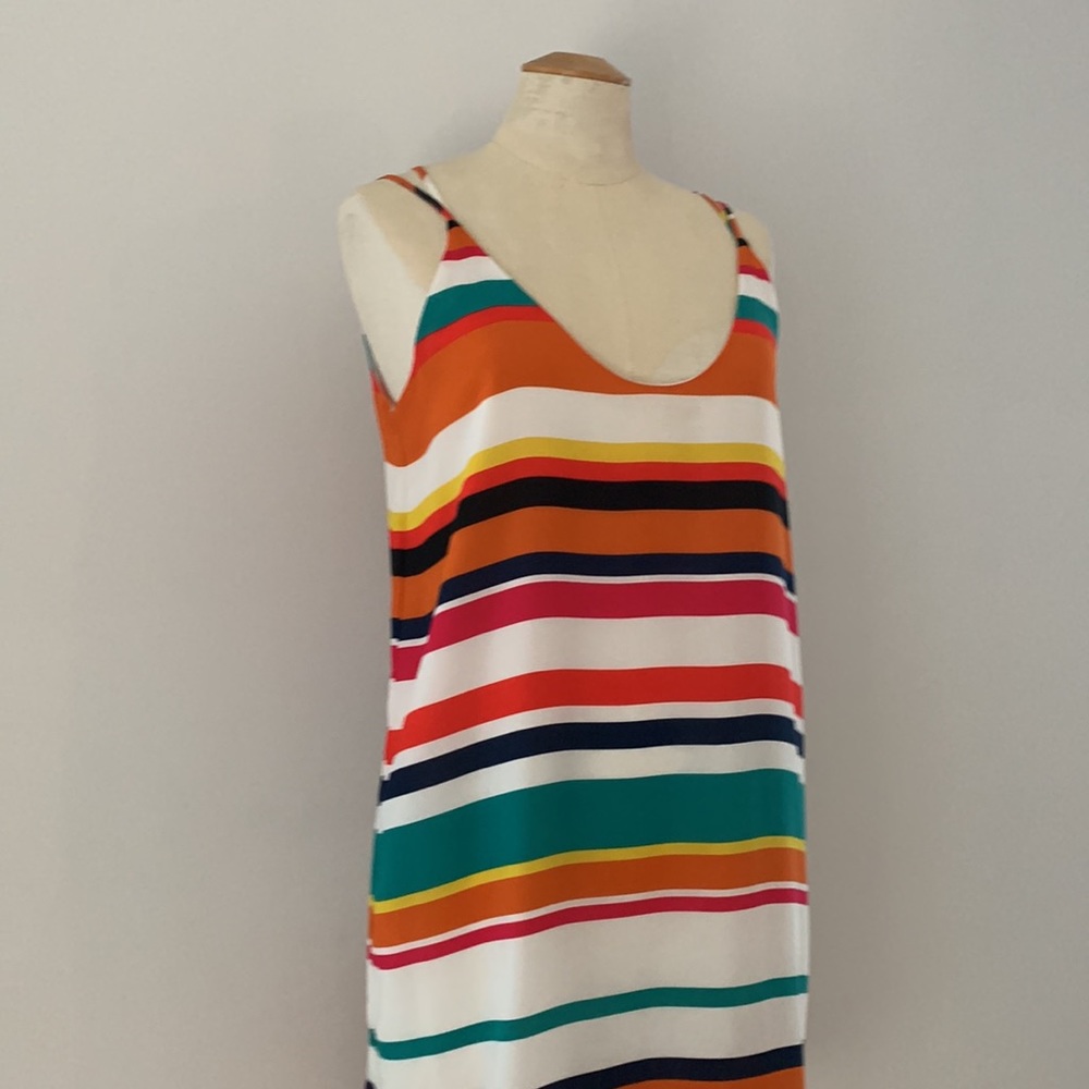Jones New York Orange and Pink Mini slip Dress